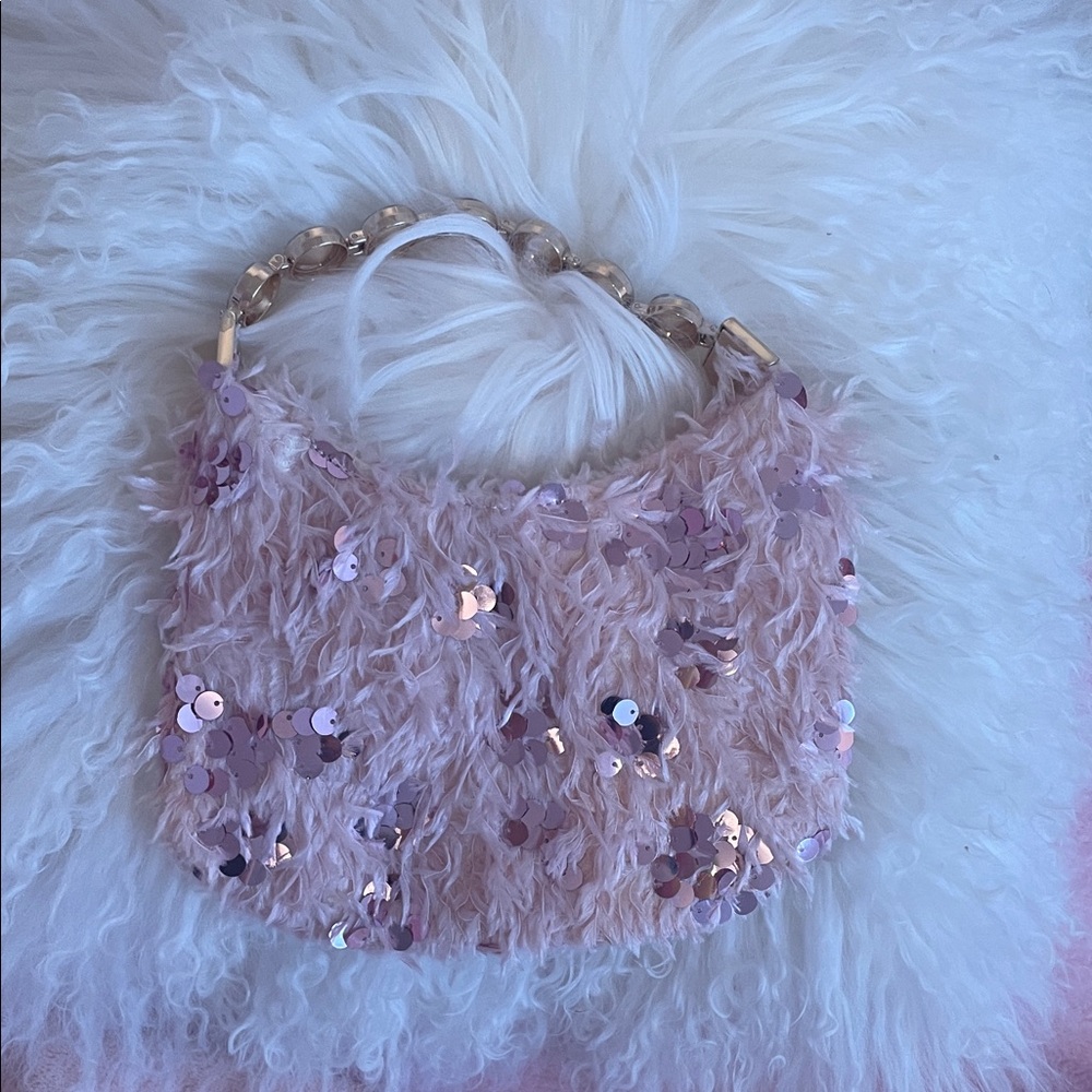 πβ¨ URBAN OUTFITERS Y2K Sequin Mini Pink Bag - Picture 7 of 8